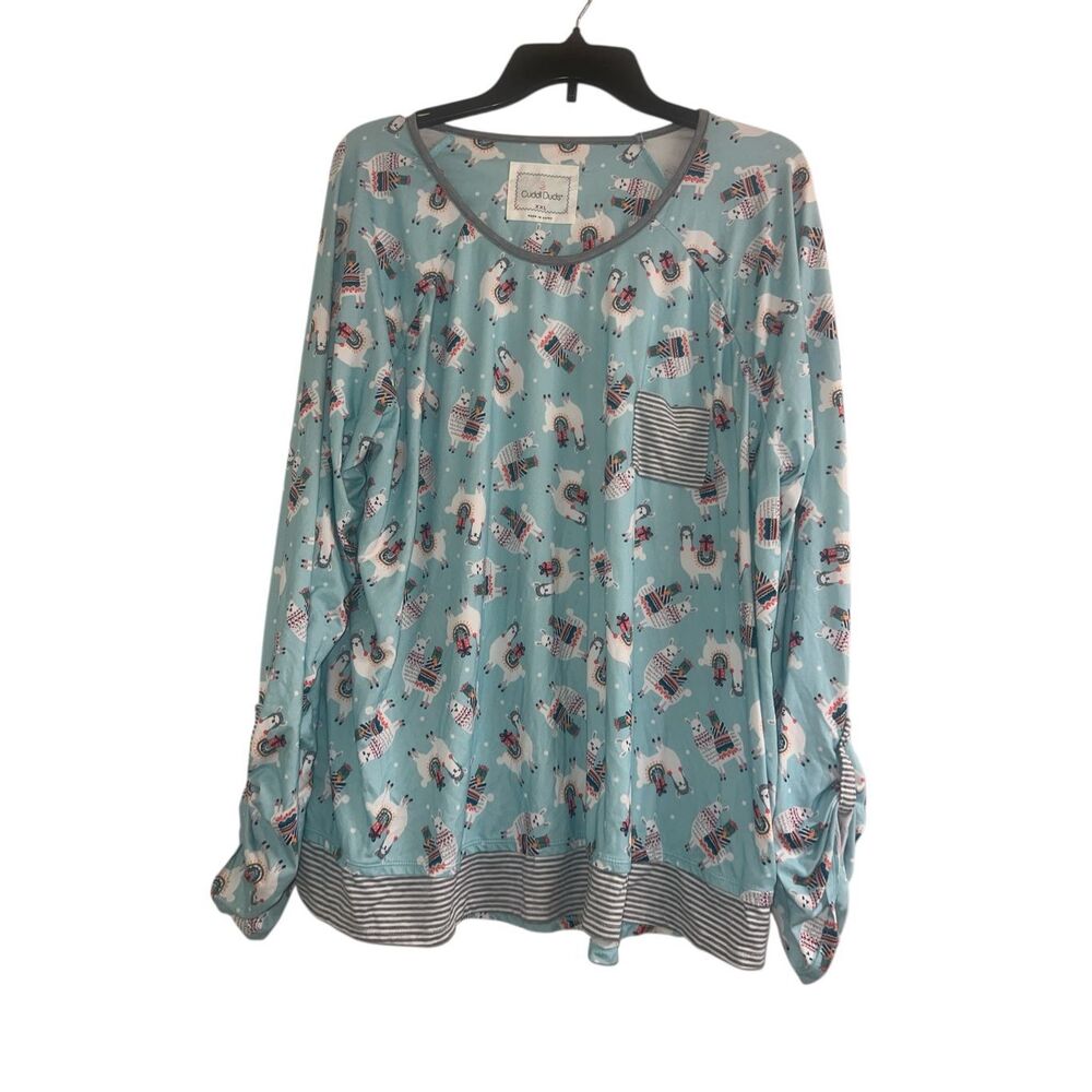 ✨CUDDL DUDS Womens Llamas Long Sleeve Cozy Jersey Sz 2X/XL Pajama Set✨ - Picture 6 of 13